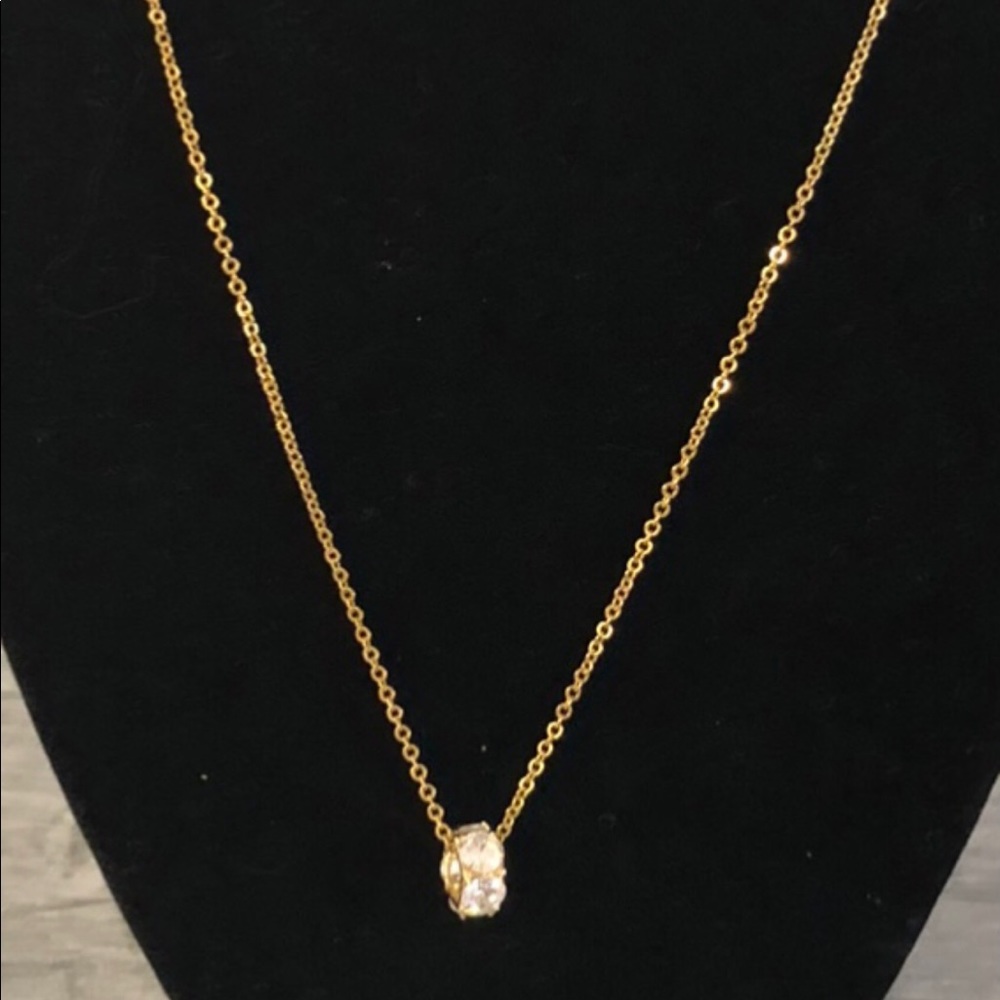 Crystal and Gold Tone Necklace